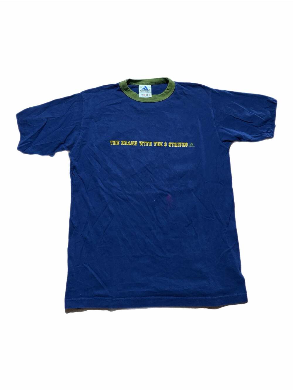 Vintage 90s Adidas The Brand With The 3 Stripes Graphic Ringer T-Shirt XL